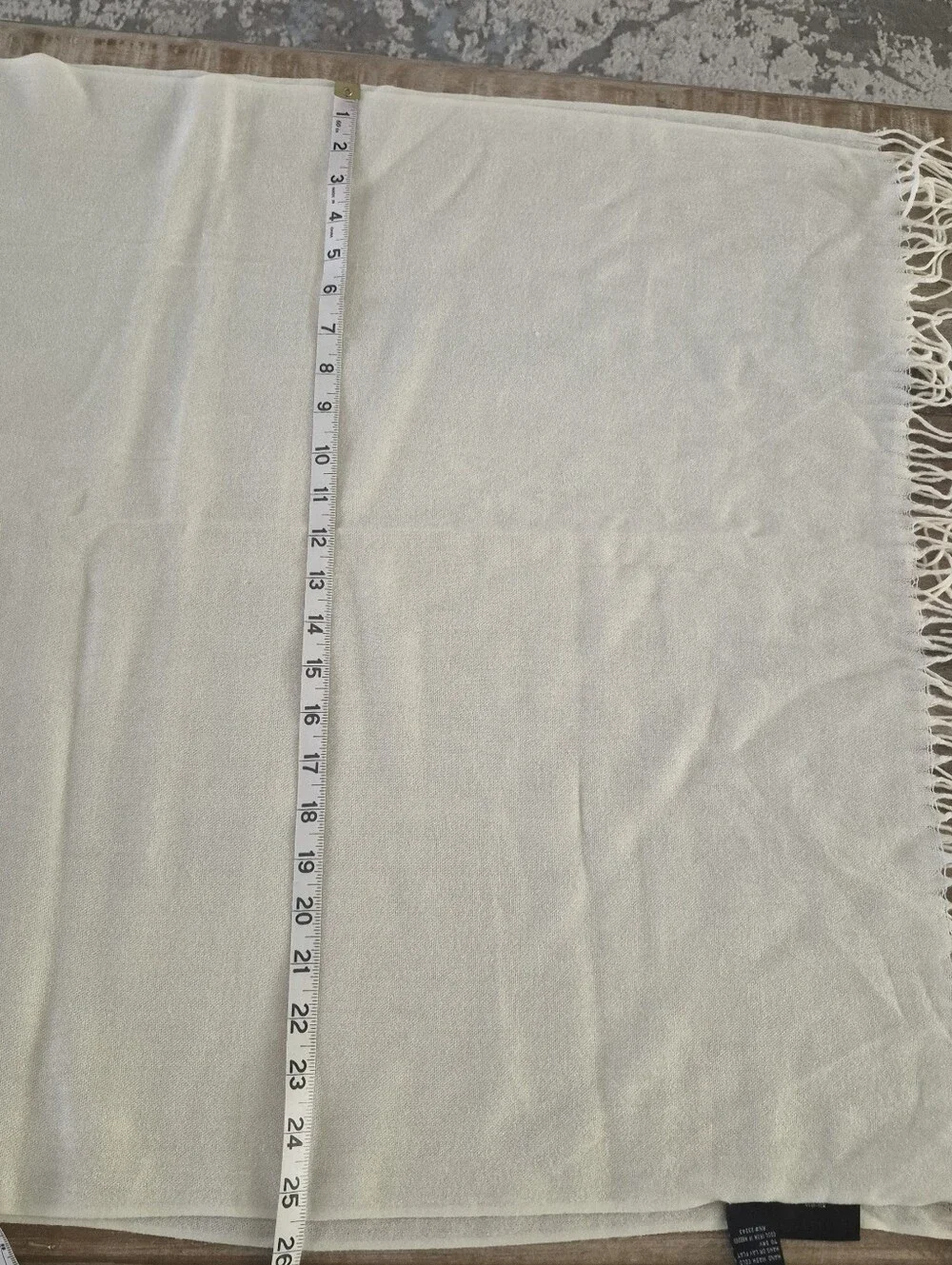 New York & Company Cream Fringe Scarf Wrap (25